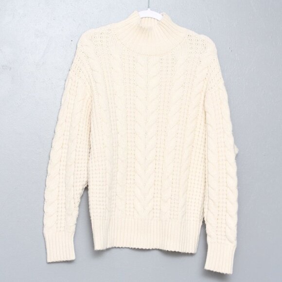 Ava and Viv ivory cable knit cozy soft sweater - Picture 1 of 5
